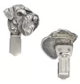 Schnauzer I - brooch with a clip, holder for a start number, silver-plated dog show pin from the Art-Dog brand
