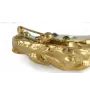 Schnauzer I - brooch with a clip, gold-plated holder for a race number, elegant dog show pin from Art-Dog brand