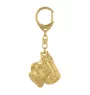 Schnauzer II - keychain and necklace with a dog in a box, high-quality gold-plated product, Art-Dog brand