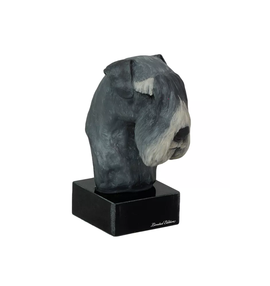 Schnauzer - bemalte Figur, Statue, Skulptur, vom Künstler hergestellt, Marke Art-Dog