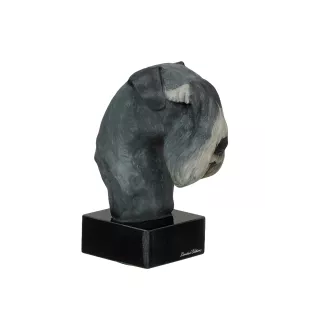 Schnauzer - bemalte Figur, Statue, Skulptur, vom Künstler hergestellt, Marke Art-Dog