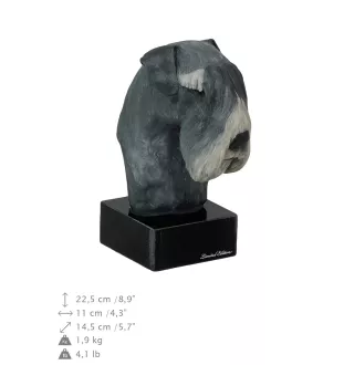 Schnauzer - figurine peinte, statue, sculpture, réalisée par l'artiste, marque Art-Dog