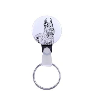 Schnauzer I - keychain with a dog portrait, pendant with the brand's own Art-Dog graphics