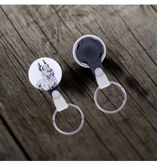 Schnauzer I - keychain with a dog portrait, pendant with the brand's own Art-Dog graphics