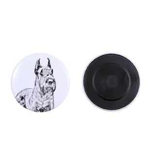 Schnauzer I - magnet with a dog's pupil, exceptionally light, strong magnet, handmade product by the Art-Dog brand