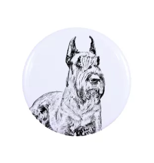 Schnauzer I - aimant avec un œil de chien, exceptionnellement léger, aimant puissant, produit fabriqué à la main par la marque Art-Dog