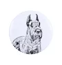 Schnauzer I - magnet with a dog's pupil, exceptionally light, strong magnet, handmade product by the Art-Dog brand