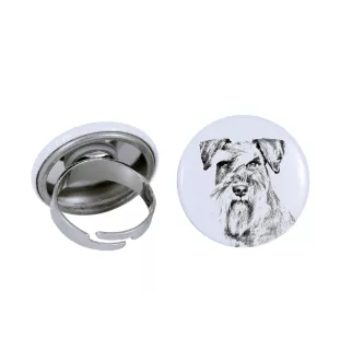 Schnauzer - women's jewelry with a dog portrait, handmade product, possibility to add your own photo, Art-Dog brand