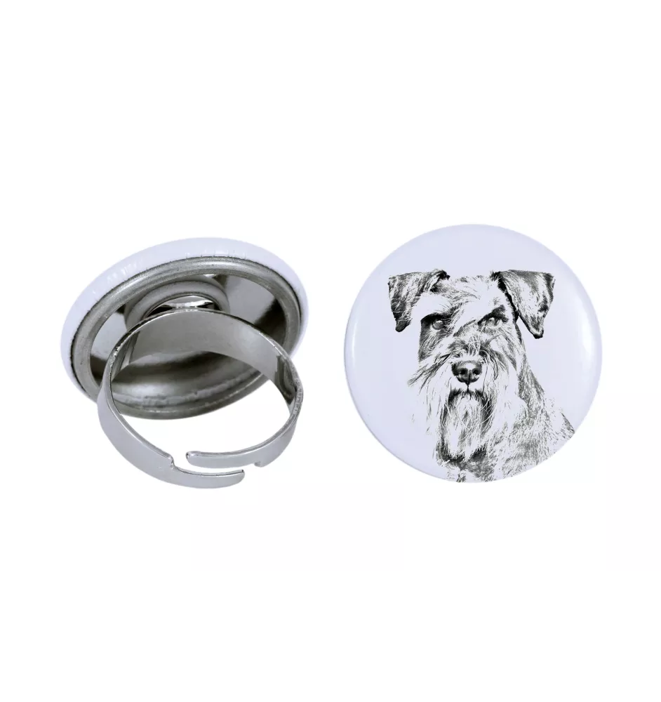 Schnauzer - Damen Schmuck mit dem Bild eines Hundes, handgefertigtes Produkt, Möglichkeit, Ihr eigenes Foto hinzuzufügen, Marke Art-Dog