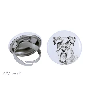 Sznaucer, Schnauzer pierścionek z psem mały Art-Dog