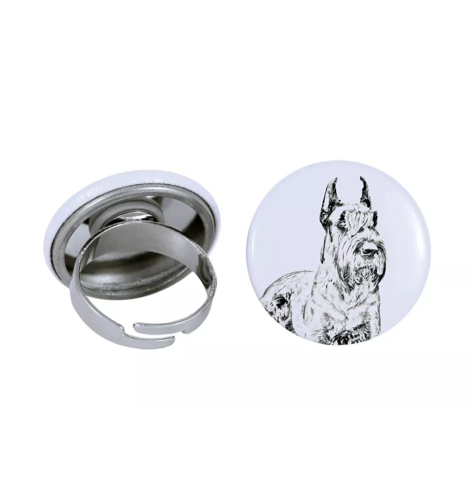 Schnauzer I - women's jewelry with a dog portrait, handmade product, possibility to add your own photo, Art-Dog brand