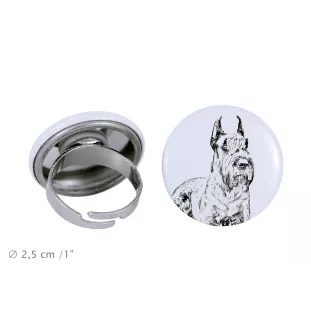 Schnauzer I - Damen Schmuck mit dem Bild eines Hundes, handgefertigtes Produkt, Möglichkeit, Ihr eigenes Foto hinzuzufügen, Marke Art-Dog