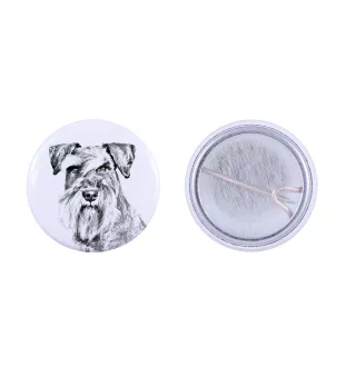 Sznaucer, Schnauzer przypinka z psem mała Art-Dog