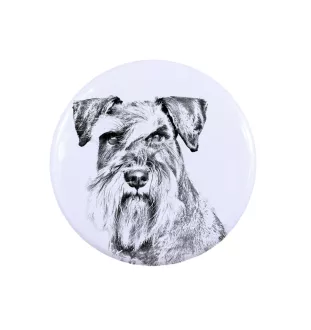 Sznaucer, Schnauzer przypinka z psem mała Art-Dog