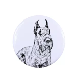 Schnauzer I - Anstecknadel mit Ihrem Hund, fügen Sie Ihr eigenes Foto hinzu, Marke Art-Dog