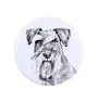 Schnauzer - aimant avec un œil de chien, exceptionnellement léger, aimant puissant, produit fabriqué à la main par la marque Art-Dog
