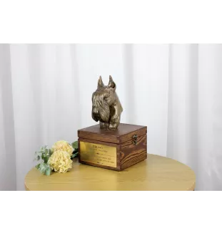 Schnauzer I - urne pour les cendres du chien avec une statuette, petite urne pour chien, urne personnalisée avec le buste du chien de la marque Art-Dog