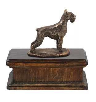 Sznaucer, Schnauzer drewniana niska urna Art-Dog