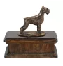 Schnauzer - urn for dog ashes, classic urn with a statuette, elegant urn with a dog by Art-Dog brand