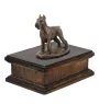 Schnauzer - urn for dog ashes, classic urn with a statuette, elegant urn with a dog by Art-Dog brand