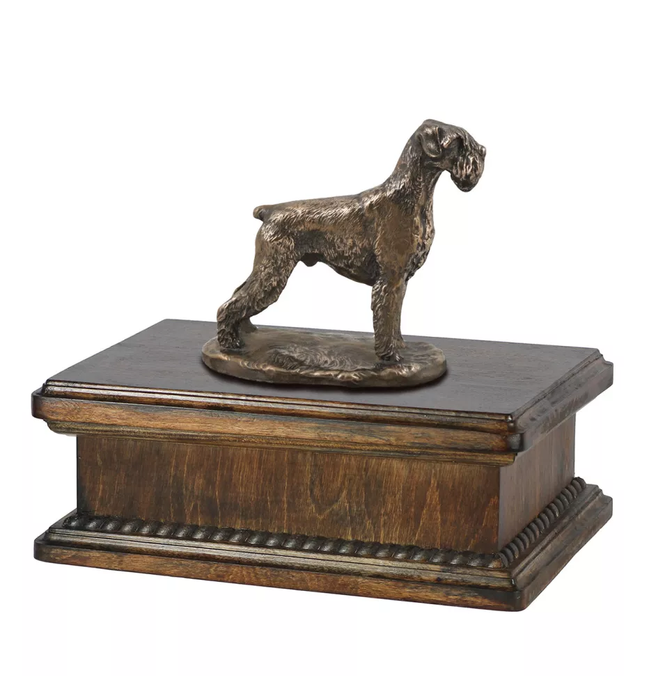 Schnauzer I - urne pour cendres de chien, urne classique avec une statuette, urne élégante avec un chien de la marque Art-Dog