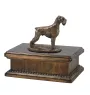 Schnauzer I - Hund Ascheurne, klassische Urne mit Statue, elegante Urne mit Hund von der Marke Art-Dog