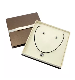 Schnauzer I - jewelry with your photo box, set of necklace and earrings, personalized products from the Art-Dog brand
