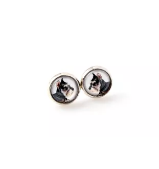 Schnauzer I - jewelry with your photo box, set of necklace and earrings, personalized products from the Art-Dog brand