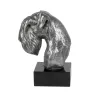 Schnauzer I - figurine en marbre, recouverte de métal argenté, fabriquée à la main, marque Art-Dog