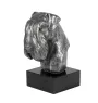 Schnauzer I - Figur auf Marmor, mit Silbermetall überzogen, handgefertigt, Marke Art-Dog