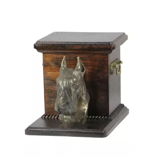 Schnauzer I - urne pour les cendres d'un chien avec une statuette, une urne élégante pour chien, une urne exceptionnelle avec un buste de chien de la marque Art-Dog