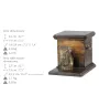Schnauzer II - urn for dog ashes with a statuette, elegant urn for a dog, unique urn with a bust of a dog by Art-Dog brand