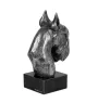 Schnauzer - figurine en marbre, recouverte de métal argenté, fabriquée à la main, marque Art-Dog