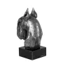 Schnauzer - Figur auf Marmor, mit Silbermetall überzogen, handgefertigt, Marke Art-Dog