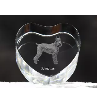 Sznaucer, Schnauzer I serce kryształowe z psem Art-Dog