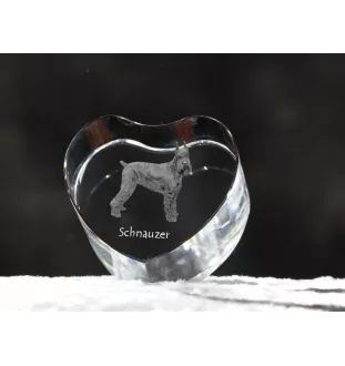 Sznaucer, Schnauzer I serce kryształowe z psem Art-Dog