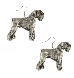 Sznaucer, Schnauzer kolczyki posrebrzane z psem Art-Dog