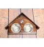 Schnauzer - wooden stand with bowls for a dog, decorative dog bowls, a gift for adopting a dog from the Art-Dog brand