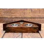 Schnauzer - wooden stand with bowls for a dog, decorative dog bowls, a gift for adopting a dog from the Art-Dog brand