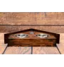 Schnauzer I - wooden stand with bowls for a dog, decorative dog bowls, a gift for adopting a dog from the Art-Dog brand