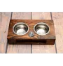 Schnauzer I - support en bois avec des bols pour chien, bols pour chien en acier, cadeau pour l'adoption d'un chien de la marque Art-Dog