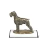 Schnauzer I - Hundestatue, Figur auf weißem Sockel, Trophäe für die Art-Dog-Hundeaustellung.