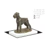 Schnauzer I - statuette de chien, figurine sur un socle blanc, trophée pour exposition de chiens de la marque Art-Dog