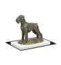 Schnauzer I - Hundestatue, Figur auf weißem Marmor, Trophäe für die Art-Dog-Hundeaustellung