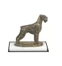 Schnauzer I - dog figurine, statue on white marble, trophy for Art-Dog dog show exhibition