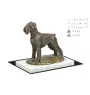 Schnauzer I - dog figurine, statue on white marble, trophy for Art-Dog dog show exhibition