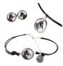 Schnauzer I - a set of jewelry in a box, necklace, earrings, bracelet, products from the Art-Dog brand