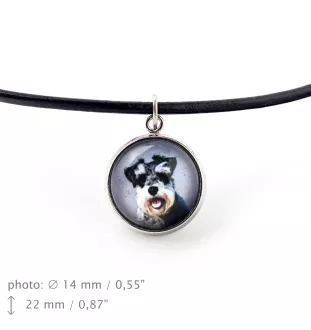 Schnauzer - jewelry with your photo box, set of necklace and earrings, personalized products from the Art-Dog brand