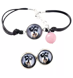 Schnauzer - Schmuckset mit Ihrem Foto, Schmuckstück für Frauen, handgefertigtes Produkt, handgefertigtes Produkt mit Leidenschaft für die Marke Art-Dog.