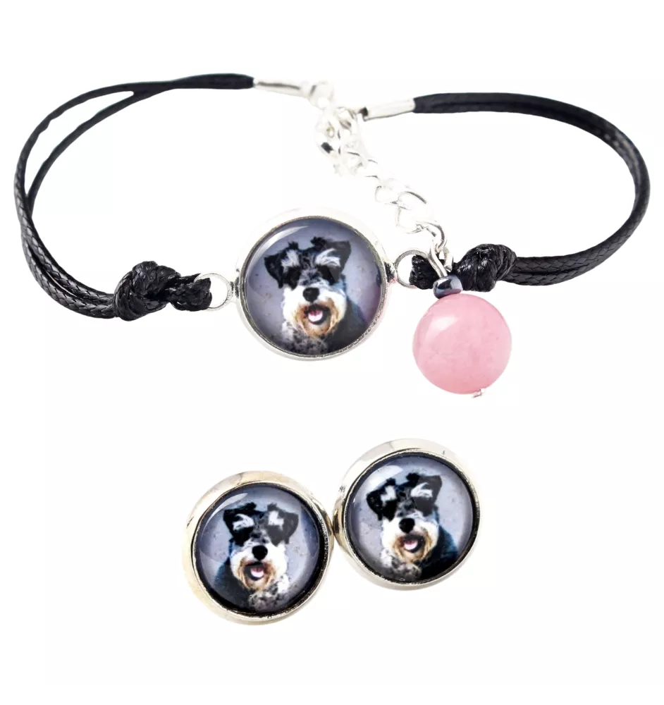Schnauzer - Schmuckset mit Ihrem Foto, Schmuckstück für Frauen, handgefertigtes Produkt, handgefertigtes Produkt mit Leidenschaft für die Marke Art-Dog.